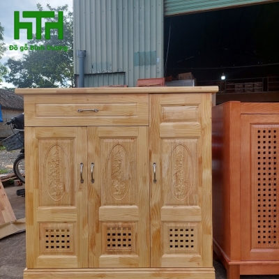 TỦ GIÀY GỖ CAO SU 1M 
