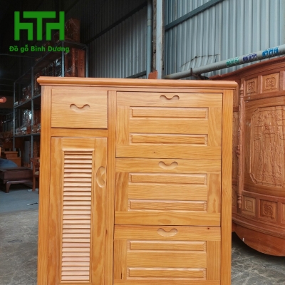 TỦ GIÀY  THÔNG MINH GỖ CAO SU 1M 