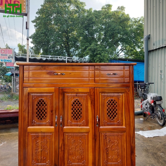 TỦ GIÀY DÉP GỖ TRÀM BÔNG VÀNG 