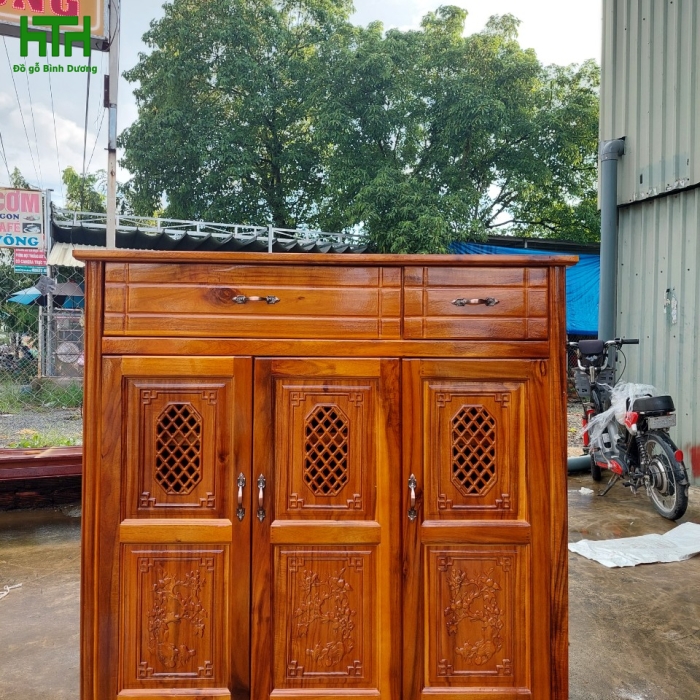 TỦ GIÀY DÉP GỖ TRÀM BÔNG VÀNG 
