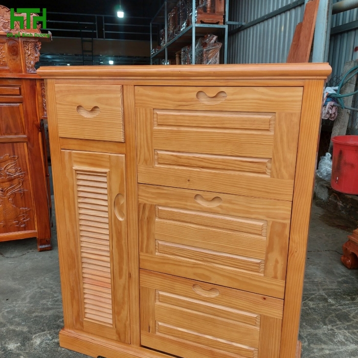 TỦ GIÀY  THÔNG MINH GỖ CAO SU 1M 