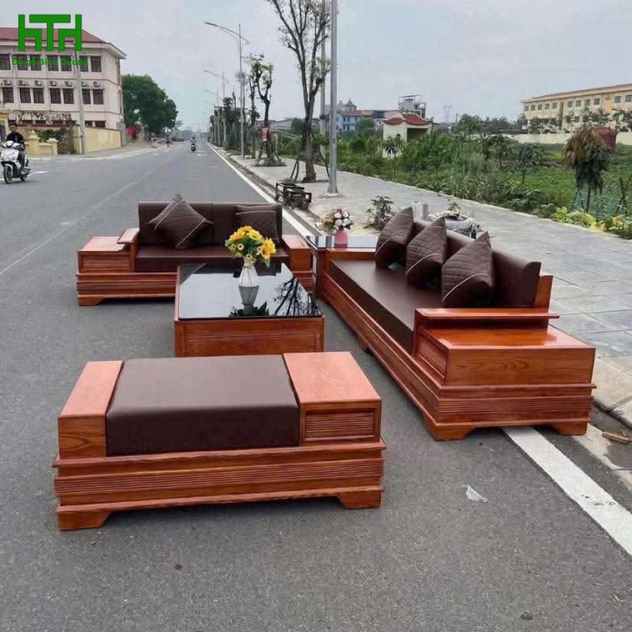 SALON GÓC 2 VĂNG  CÁNH TIÊN MÀU HƯƠNG VẾ PHẢI 